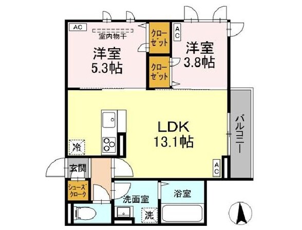 D-ROOM荒井1丁目の物件間取画像